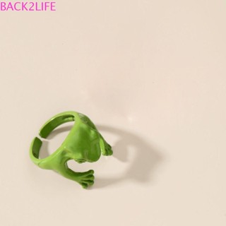 Back2life แหวนเปิด รูปกบ ไดโนเสาร์น่ารัก สไตล์ฮิปฮอป สําหรับผู้หญิง