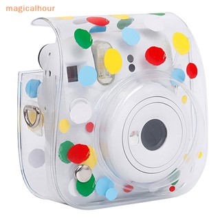 Magicalhour^^ กระเป๋าเคส PVC ลายจุด สําหรับกล้อง Instax Mini 12 11 1 ชิ้น