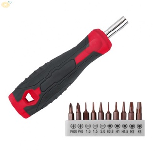 【VARSTR】Screwdriver Bit 11pcs 6.35mm 4mm Comfortable Grip Rubber Non-slip Handle