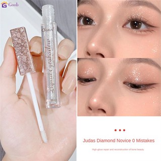 Ou Qianya Dazzling High Gloss Liquid Eyeshadow Lasting No Makeup Color Rendering Broken Diamond Burst Liquid Sequin Brightening Liquid Eyeshadow 【goob】