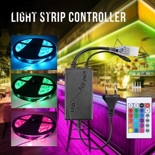 รีโมตคอนโทรล อินฟราเรด 4 Pin 24 คีย์ IR RGB LED สําหรับสายไฟ 5050