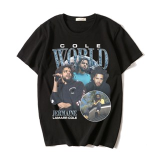 เสื้อยืดแขนสั้น พิมพ์ลายกราฟฟิค Rapper Cole World Jermaine Lamarr สไตล์ฮาราจูกุ สําหรับผู้ชาย 