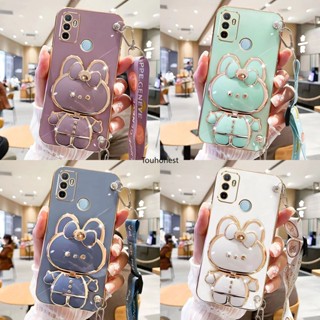 เคส Oppo A53 เคส Oppo A57 เคส Oppo A39 Casing Oppo A8 A31 Case Oppo A77 A77S Case Oppo F11 Pro Case Oppo A91 Reno3 Case Oppo A33 A32 Case Cartoon Stand Vanity Mirror Case Bunny Rabbit Holder Crossbody Phone Strap Cover Case KD การ์ตูน ยืน โต๊ะเครื่องแป้ง