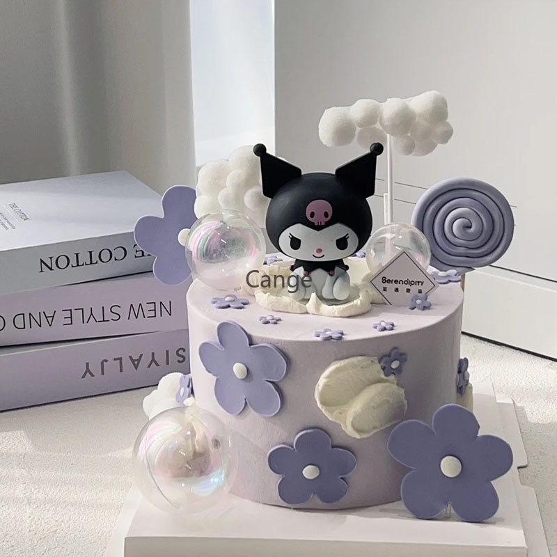 SANRIO [จุด] ตัวละครซานริโอ้ ซินนามอนโรล ตุ๊กตาคุโรมิ โปชาโค ตกแต่งการ์ตูน ตุ๊กตาแอคชั่น DIY ของเล่นตกแต่งเค้ก