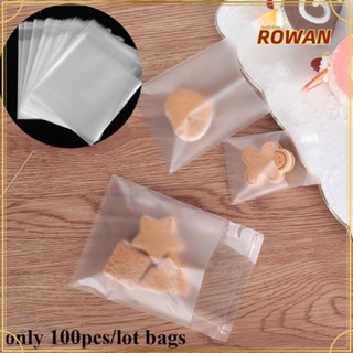 Rowans ถุงใส่ขนมคุกกี้ บิสกิต แบบใส เนื้อแมตต์ 100 ชิ้น ต่อล็อต