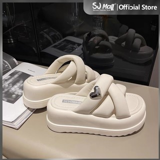 **NON-PLASTIC **SOFT LEATHER RUBBER SLIPPER comfortable WHITE Fashion Chunky rubber sandal for women