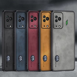 สําหรับ Xiaomi Black Shark 5 / Black Shark 5 Pro หรูหรา ธุรกิจ ย้อนยุค หนังนิ่ม ยาง TPU เคส