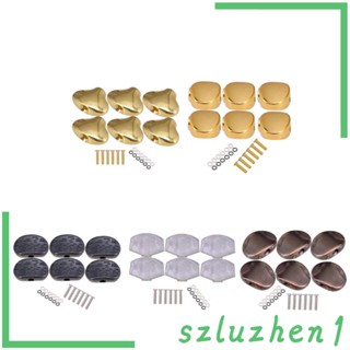 [Szluzhen1] ฝาครอบปุ่มลูกบิด แบบเปลี่ยน สําหรับกีตาร์อะคูสติก โฟล์ค 6 ชิ้น