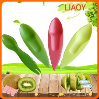 Liaoy ช้อนกีวี่ พลาสติก หลายสไตล์ 2 In 1