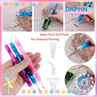 Daphs ปากกาปักครอสสติตช์ เรซิน รูปเพชร DIY อุปกรณ์เสริม สําหรับเย็บปักถักร้อย