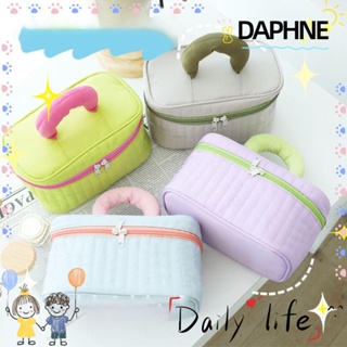 Daphne กระเป๋าเครื่องสําอาง ผ้าไนล่อน ทรงสามเหลี่ยม ทนทาน สําหรับเดินทาง