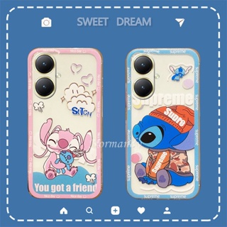 พร้อมส่ง ใหม่ เคสโทรศัพท์มือถือ ซิลิคอน TPU นิ่ม ใส บางมาก กันกระแทก ลายการ์ตูนน่ารัก สร้างสรรค์ สําหรับ VIVO Y27 Y78 Y36 Y02T Y02A 4G 5G 2023