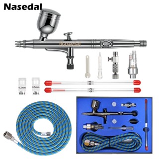 Nasedal Airbrush ชุดแปรงพ่นสี 0.3 มม. 7cc สําหรับแต่งหน้า โมเดลเค้ก รอยสัก DIY NT-190