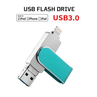 Metal OTG Usb Flash Drive 32GB 128GB 256GB Pendrive External storage For iphone ipad Macbook Y19