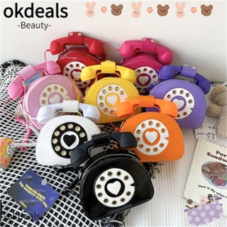 OKDEALS กระเป๋าถือ กระเป๋าช้อปปิ้ง สะพายข้าง ทรงโทรศัพท์