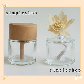 Simple ขวดแก้วเปล่า สําหรับใส่น้ําหอมอโรมา 50 มล. 2 ชิ้น