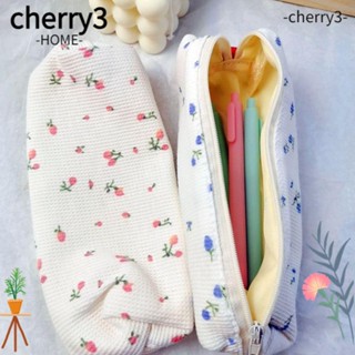 Cherry3 กระเป๋าเครื่องสําอาง ลายดอกไม้ ขนาดเล็ก 2 ชิ้น