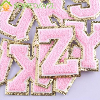 Somedayzl แผ่นแพทช์ สีชมพู เสื้อยืด ผ้าขนหนูเด็ก DIY สําหรับเสื้อผ้า กระเป๋า เสื้อแจ็กเก็ต ปักลาย ตกแต่งเสื้อผ้า ป้าย
