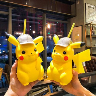 Aubess Aubess ของแท้ Detective Pikachu Water Cup Movie Animation Suction Cup Water Cup Pikachu Cup Microblog Same