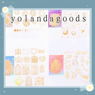 YOLA สติกเกอร์ฟอยล์เรซิ่น DIY สําหรับตกแต่งสมุดอัลบั้ม 180 ชิ้น