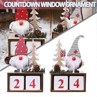 Christmas Wooden Pinecone Calendar Elderly Decorations Wooden Countdown Calendar