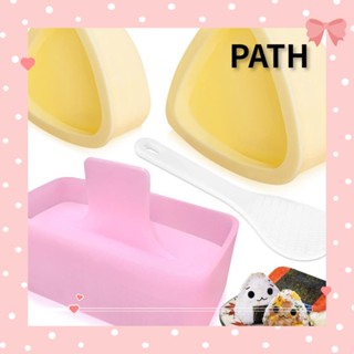 Path แม่พิมพ์ข้าวปั้น ทรงสี่เหลี่ยมผืนผ้า พร้อมช้อน ไม่เหนียวติด สไตล์ญี่ปุ่น คลาสสิก DIY