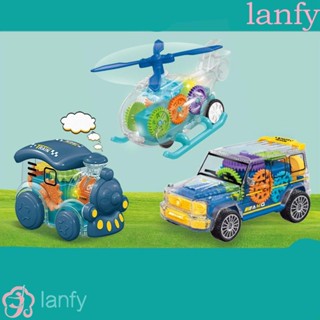 Lanfy รถบัส ABS ใส แนวคิดเกียร์ กันลื่น สร้างสรรค์ สุ่มสี สําหรับเด็ก