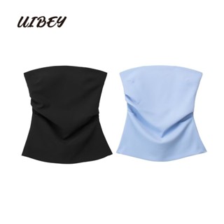 Uibey เสื้อชั้นในจีบรอบ สีพื้น 8817