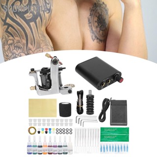 Scorpio313 Professional Tattoo Kit 10 Wrap Shader Machine ชุดแหล่งจ่ายไฟสักสำหรับผู้เริ่มต้น 90-265V