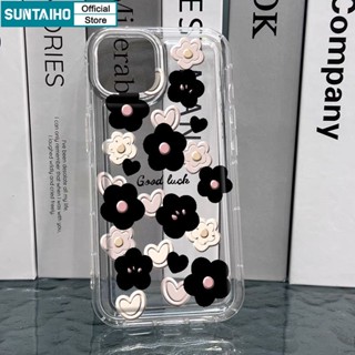 Suntaiho เคสโทรศัพท์มือถือ TPU กันกระแทก ลายดอกไม้ เรียบง่าย สําหรับ Oppo A16-4G A16S A54S A5S A7 2018 AX5S AX7 A7N A12 A12S A11K A15 A15S A35