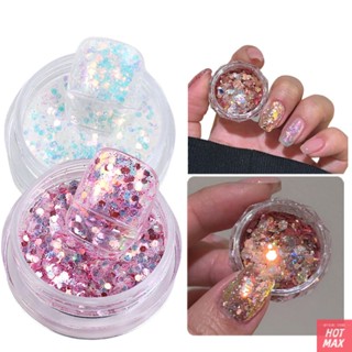 ANNIES Box Art Nail Patch Shining Jewelry Sequins Aurora Shining Pupil Sticker [hotmax]