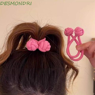 Desmondri ยางรัดผม แบบยืดหยุ่น สีพื้น สไตล์จีน ฮั่นฝู