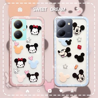 ใหม่ เคสโทรศัพท์มือถือ ซิลิโคนนิ่ม ใส บางมาก กันกระแทก ลายการ์ตูนน่ารัก แฟชั่น สําหรับ VIVO Y27 Y27 Y36 Y78 5G 2023 Y27 4G