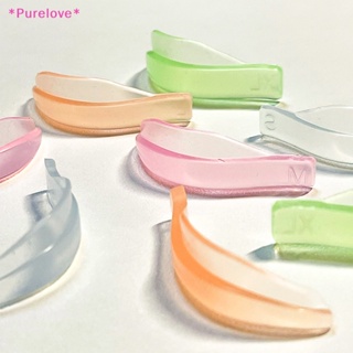 Purelove&gt; แผ่นเจลลี่ดัดขนตาปลอม หลากสี ใช้ซ้ําได้ สําหรับร้านเสริมสวย 4 คู่