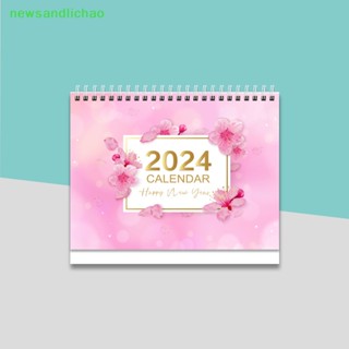 Newsandlichao ปฏิทินตั้งโต๊ะ ปี 2024 รายเดือน วางแผนรายวัน ปฏิทินตั้งโต๊ะ ขนาดเล็ก ปฏิทินตั้งโต๊ะ สําหรับบันทึกงานอีเวนท์