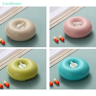 &lt;Cardflower&gt; กล่องยา ยาโดนัท 4 ช่อง ขนาดใหญ่ จุของได้เยอะ สําหรับเดินทาง ลดราคา