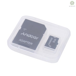 [XS]Andoer การ์ดหน่วยความจํา 8GB Class 10 TF Card + อะแดปเตอร์การ์ด TF สําหรับกล้องติดรถยนต์ โทรศัพท์มือถือ พีซี เครื่องเล่นเสียง GPS