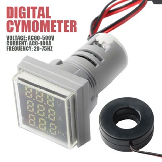 New Digital LED Panel Mount AC 60~500V 0-100A 20-75Hz Voltammeter Amp Cymometer