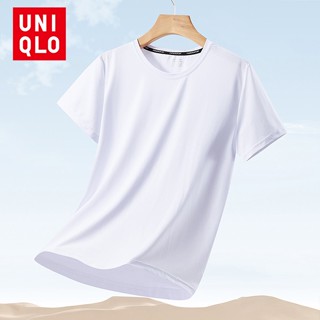 Uni...qlo [L-8XL] เสื้อยืดลําลอง ผ้าเรยอน แขนสั้น คอกลม ทรงหลวม แห้งเร็ว ขนาดใหญ่ สําหรับผู้ชาย เหมาะกับการเล่นกีฬา 2023