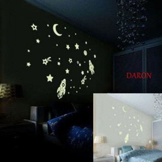 Daron สติกเกอร์ติดผนัง DIY ศิลปะรูปลอกตกแต่งบ้านเรืองแสงในที่มืด