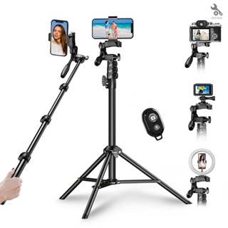 {self} APEXEL 180cm/70in Selfie Stick Tripod Stand Aluminum Alloy with Remote Shutter Replacement for iPhone  Smartphone Camera Vlog Selfie Group Photo Taking Live Streaming V