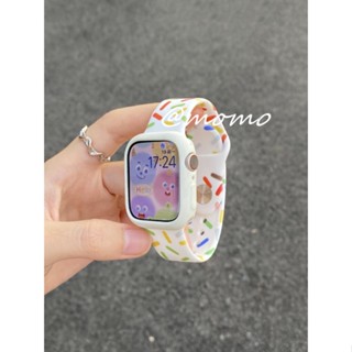 เคสซิลิโคน พร้อมสายคล้อง สําหรับ iWatch Ultra Series SE S8 S7 S6 5 4 3 2 SE