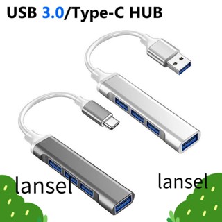 Lansel อะแดปเตอร์ฮับ USB C 4 พอร์ต OTG USB 3.0 สําหรับแล็ปท็อป พีซี