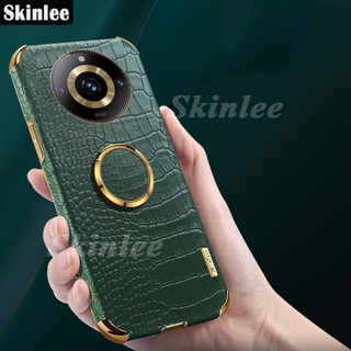 เคสโทรศัพท์มือถือหนัง กันกระแทก พร้อมแหวนขาตั้ง หรูหรา สําหรับ Realme 11 Pro Plus 5G 11 Pro Plus