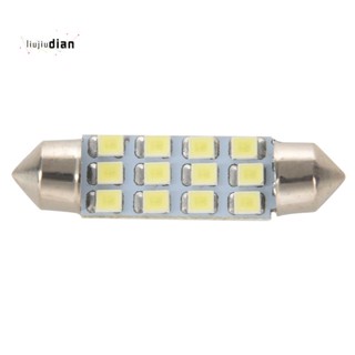 42 มม. 12 SMD 3528 LED สีขาว ภายในรถ c5w โดม หลอดไฟ หลอดไฟ โคมไฟ DC 12V