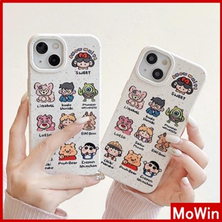 Mowin - เข้ากันได้สำหรับ เคสไอโฟน เคสไอโฟน11 เคส iphone 11 เคส iPhone เป็นมิตรกับสิ่งแวดล้อมเคสย่อยสลายได้นุ่มสีขาวกันกระแทกตัวการ์ตูนน่ารักเข้ากันได้กับ iPhone 13 Pro max 12 Pro Max 11 XS XR 7 8Plus