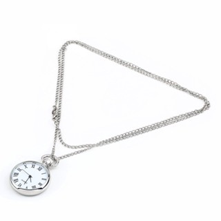 Ship tomorrow Antique White Dial Quartz Round Pocket Watch Necklace Silver Chain Pendant