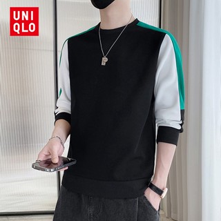 Uni...qlo [M-5XL] ใหม่ เสื้อกันหนาวลําลอง คอกลม ทรงหลวม ใส่สบาย เป็นมิตรกับผิว แฟชั่น สําหรับผู้ชาย 2023