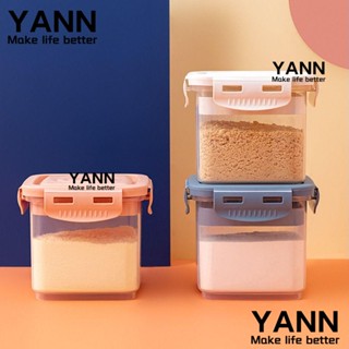 Yann1 เครื่องจ่ายนมผง PP แบบใส ปลอด BPA ขนาด 600 มล. พกพาง่าย พร้อมช้อนตัก สําหรับเด็ก