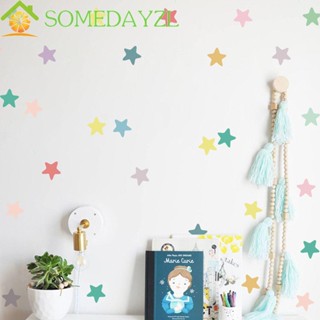 Somedayzl สติกเกอร์ติดผนัง 24 ชิ้น สไตล์นอร์ดิก DIY ลายจุด เรขาคณิต ฟิกเกอร์ เนอสเซอรี่ ตกแต่งห้องเด็ก